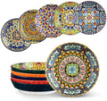 vancasso 32 Oz Pasta Bowls Set of 6, Ceramic Bohemian Soup Salad Bowls