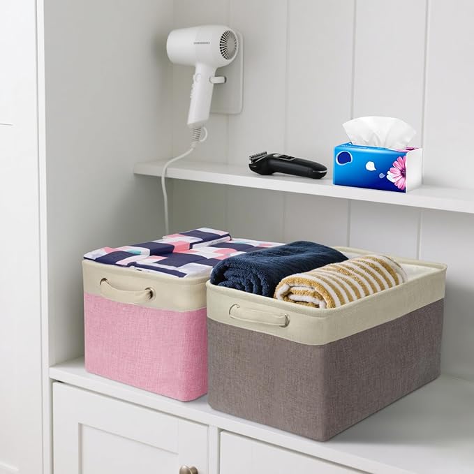BALEINE 3 Pack Fabric Closet Storage Bins - Image 9