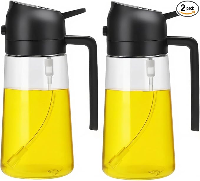 Aovdy Oil Sprayer for Cooking 16oz, 2 in 1 Olive Oil Dispenser and Oil Sprayer by AOVDY
