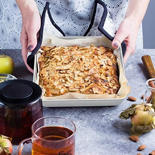 8 x 8-Inch Baking Pan, E-far Square Cake Brownie Baking Pans Stainless