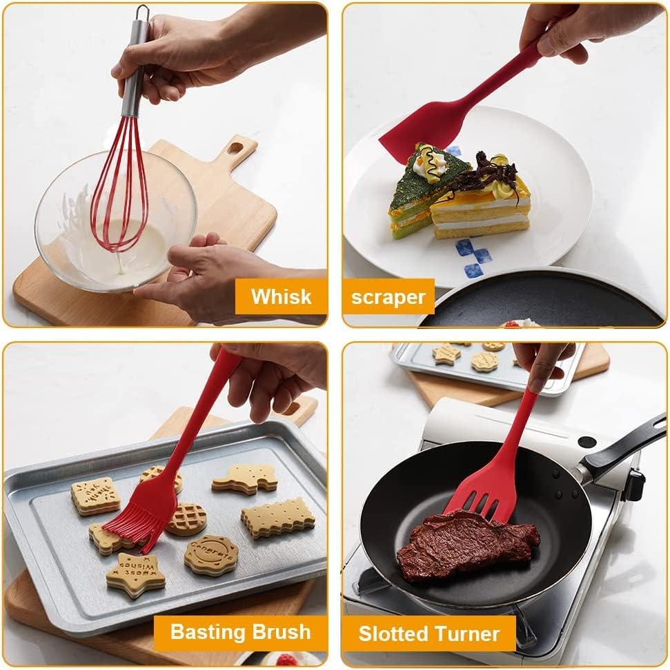 ADBI’s Spatulas Silicone Heat Resistant - Kitchen Utensil Set