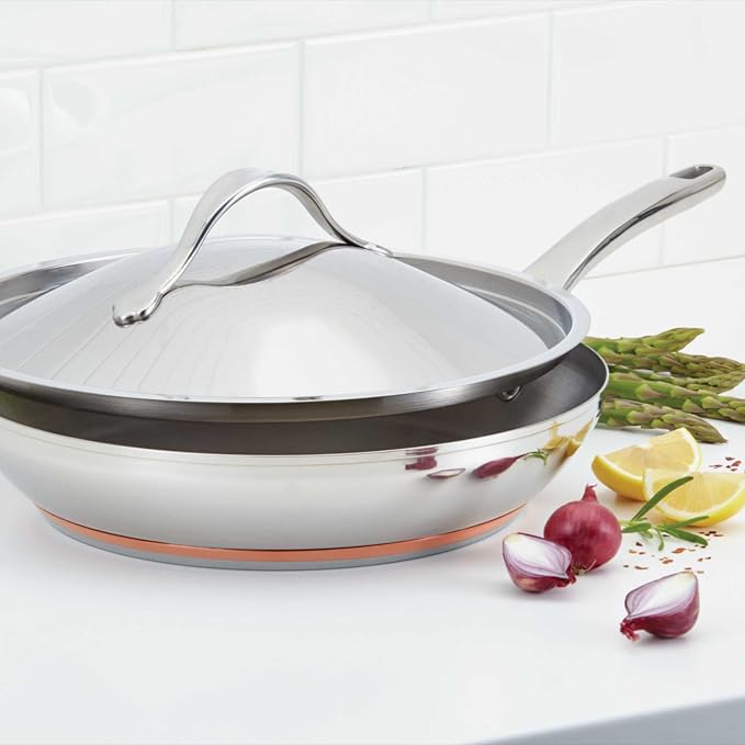 Anolon Nouvelle Stainless Stainless Steel Frying Pan / Fry Pan / Stainless - Image 2