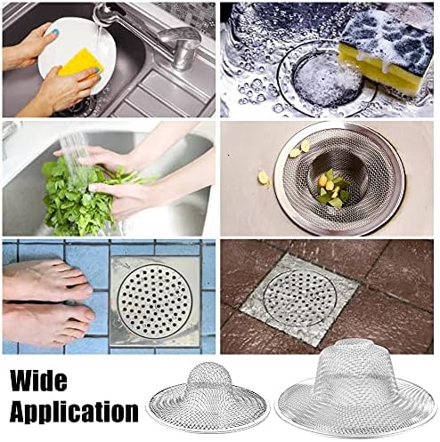 10pcs Mesh Sink Strainer, 4.5" Stainless Steel
