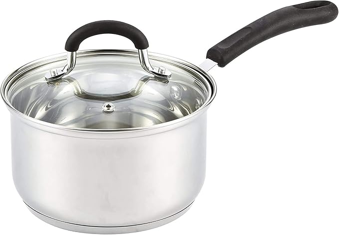 Cook N Home 3 Quart Stainless Steel Saucepan Set by CookNHome