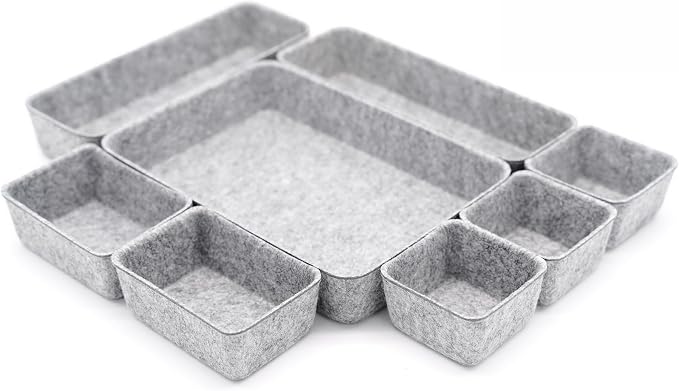 Welaxy Desk Drawer organizers tray Felt storage bins aesthetics room décor - Image 7