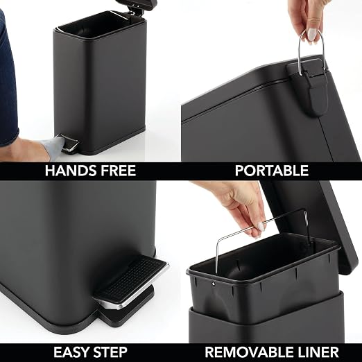 mDesign Pedal Bin — Waste Bin - Image 3