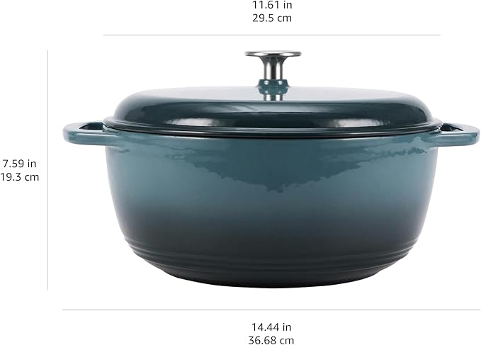 Amazon Basics Enameled Cast Iron Dutch Oven Pot - Image 4
