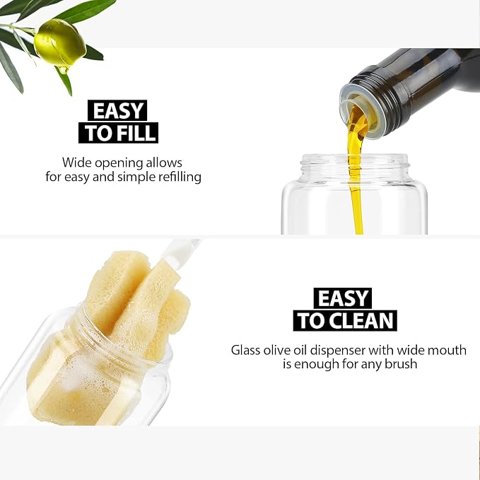 Aelga Soy Sauce Dispenser, 7oz Non-Drip Spout Oil and Vinegar Dispenser - Image 3