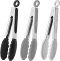 HINMAY Small Silicone Tongs 7-Inch Mini Serving Tongs by HINMAY