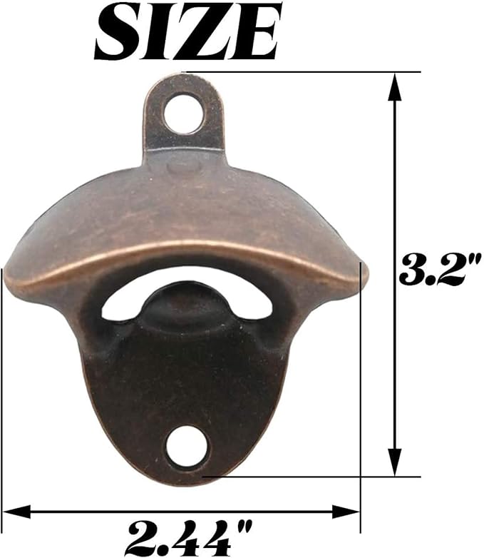 RONYOUNG 12PCS Wall Mounted Bottle Opener Vintage Beer Bottle Opener Suitable - Image 2