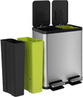 Simpli-Magic 16 Gallon Dual Compartment Step Trash Can – Kitchen Garbage Can by Simpli-Magic