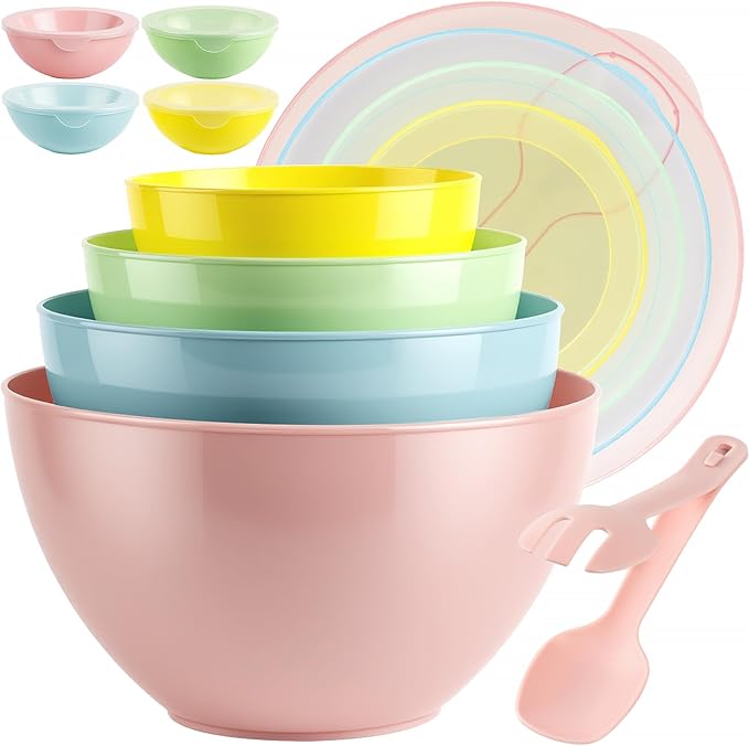 16 Piece Plastic Mixing Bowls by Freshmage