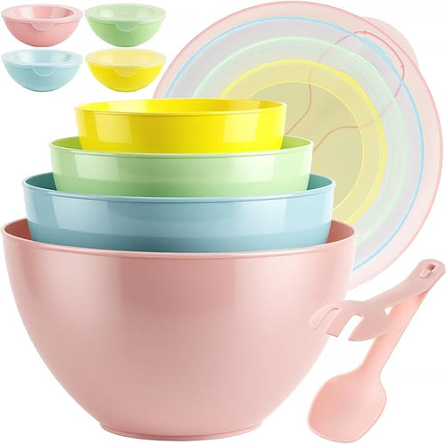 16 Piece Plastic Mixing Bowls by Freshmage
