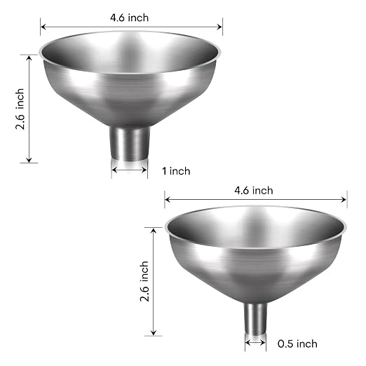 Serinar 2-Piece Stainless Steel Kitchen Funnel Set - Image 2