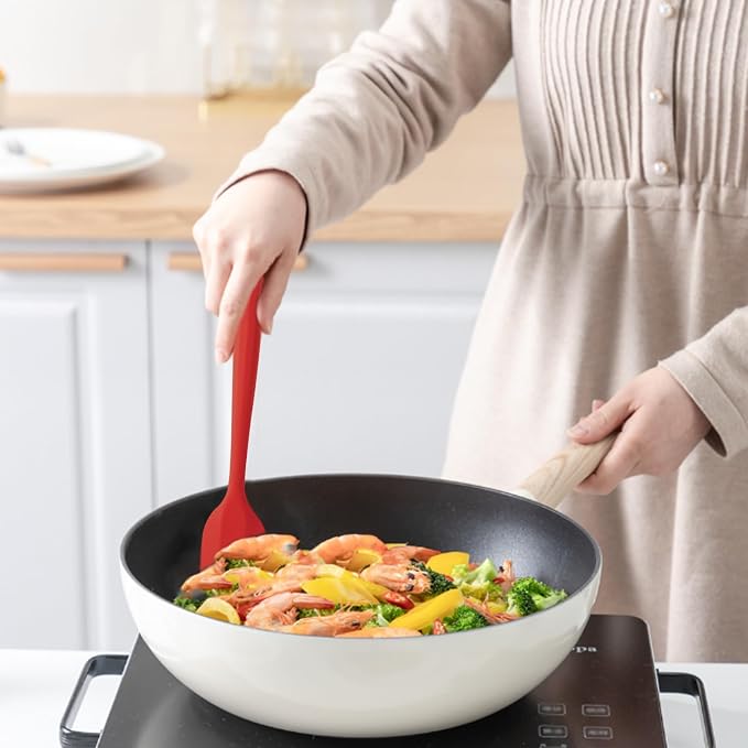 8 Pieces Silicone Spatulas, 8.3 inch Small Spatulas Non-stick Heat-Resistant - Image 9