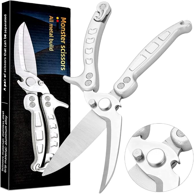 Jasni Heavy Duty Kitchen Shears, Spring Loaded Poultry Shears Stainless Steel by Jasni