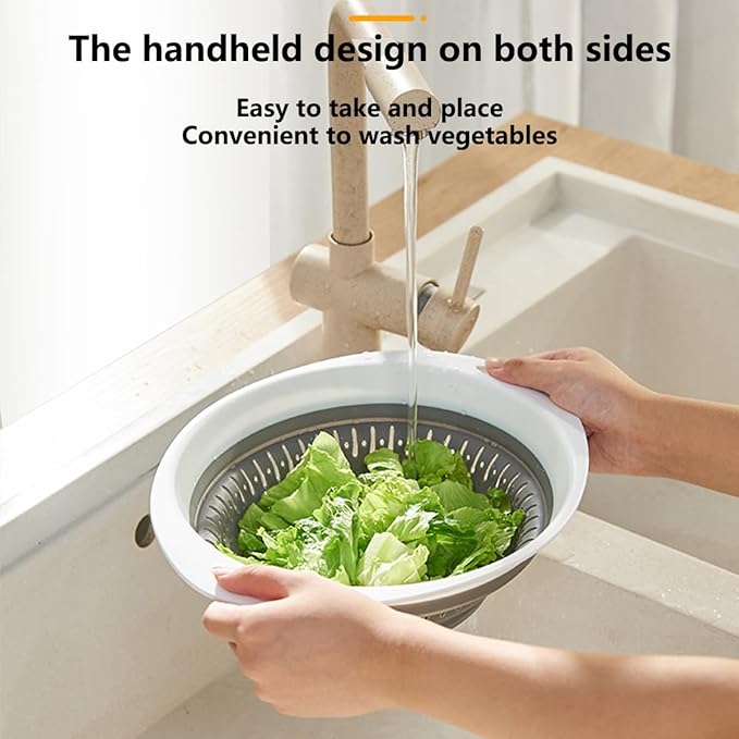Collapsible Colander and Strainer, Silicone Strainer Colanders & Food Strainers - Image 4
