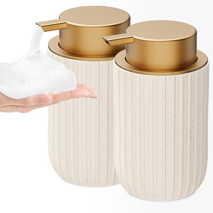 Ceramic Foaming Soap Dispenser, 12 oz Bathroom Foam Hand Soap Dispenser by Dlirho
