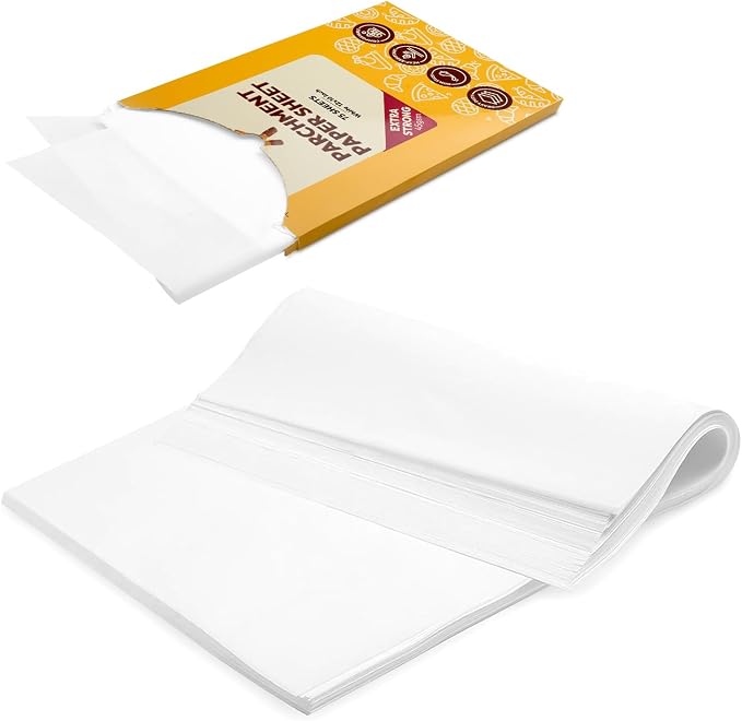 Katbite 75Pcs White Parchment Paper Sheets 12x16IN, Pre-Cut Heavy Duty by katbite
