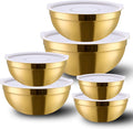 6 Piece Gold Mixing Bowls Set by DINYWOW