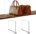 2 Pack Shelf Divider for Closet Acrylic, Clear Purse Organizer for
