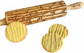 BAMBOO Embossed Rolling Pin for Ceramic. Clay Roller and Ceramic Stamp for by ALGISCRAFTS