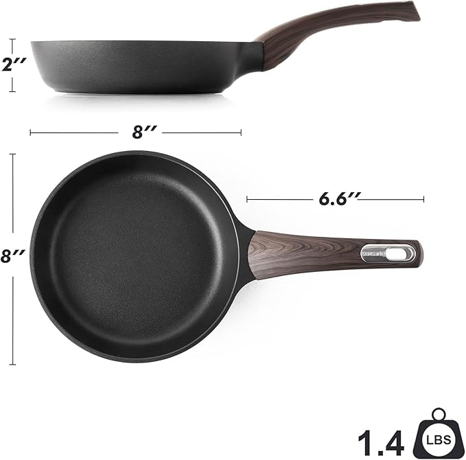 SENSARTE Nonstick Frying Pan Skillet 8Inch Non Stick Egg Pan Omelette Pans - Image 7