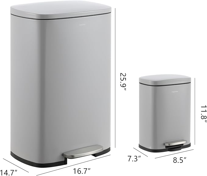 happimess HPM1006I Connor Rectangular 13-Gallon Trash Can - Image 4