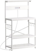 SUPERJARE Bakers Rack with Power Outlets, Microwave Stand, 31.5 X 16.5 Inch by SUPERJARE