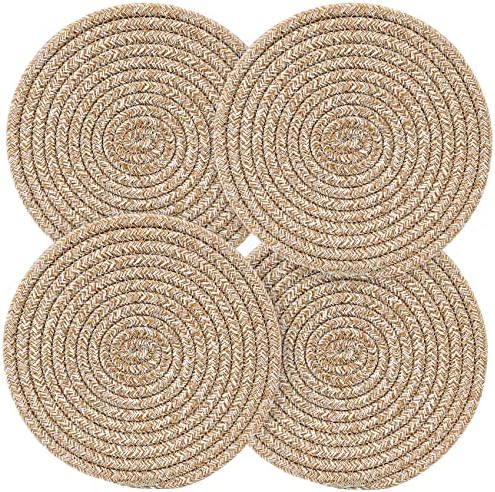 Pot Holders Trivets Set 4 Pcs, Potholders for Kitchens, 100% Pure