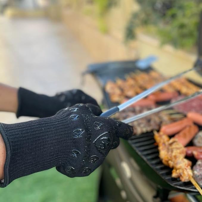 Grill Armor Oven Gloves with Fingers – Extra Long Cuff, 932°F Heat, Fire & Cut - Image 4