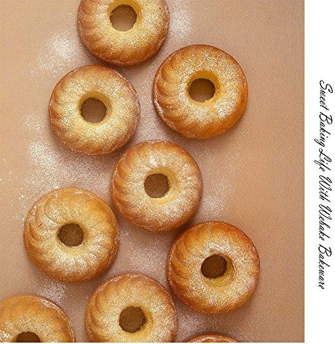 Webake Mini Fluted Tube Cake Pan, Non-Stick 2.8 Inch Cake Baking Pan