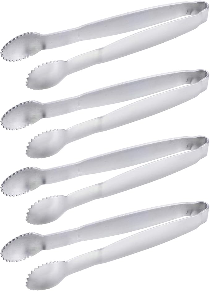 HINMAY Sugar Tongs 4-Inch Mini Serving Tongs Stainless Steel Appetizer Tongs by HINMAY