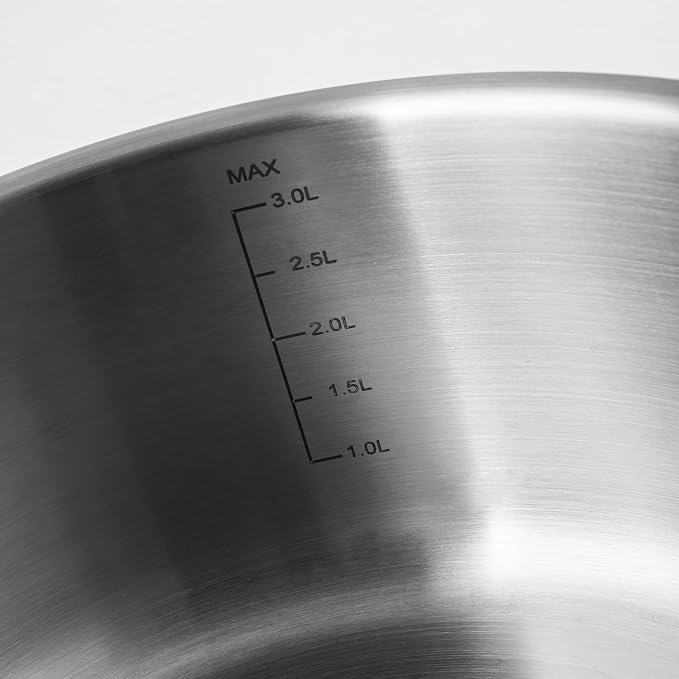 3 QT Saucepan with Lid, 3-Ply Stainless Steel Saucepan, Induction Compatible - Image 3
