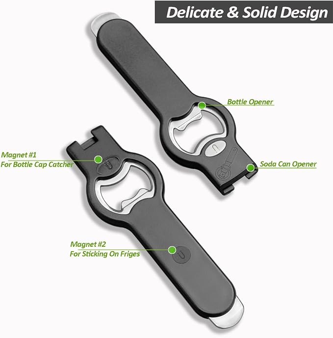 2-in-1 Magnetic Soda Can & Beer Bottle Opener-Dual Magnets - Image 2