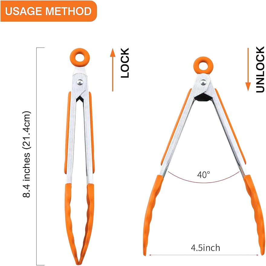 MSY BIGSUNNY 7 inch Serving Tongs - Image 2