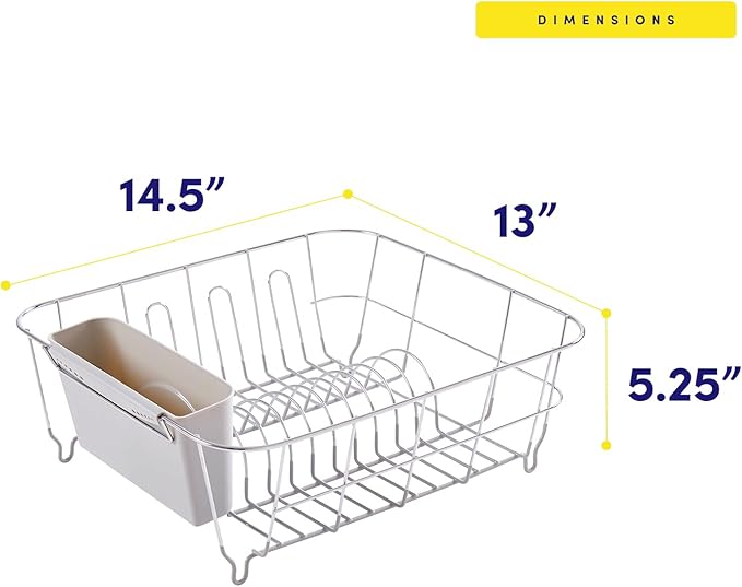 Dish Drying Rack & Cutlery Holder 2 Piece Set - Image 4