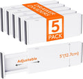 Lifewit 5 Pack 5" High Drawer Dividers 34-56cm/13.5-22" Adjustable Drawer by Lifewit