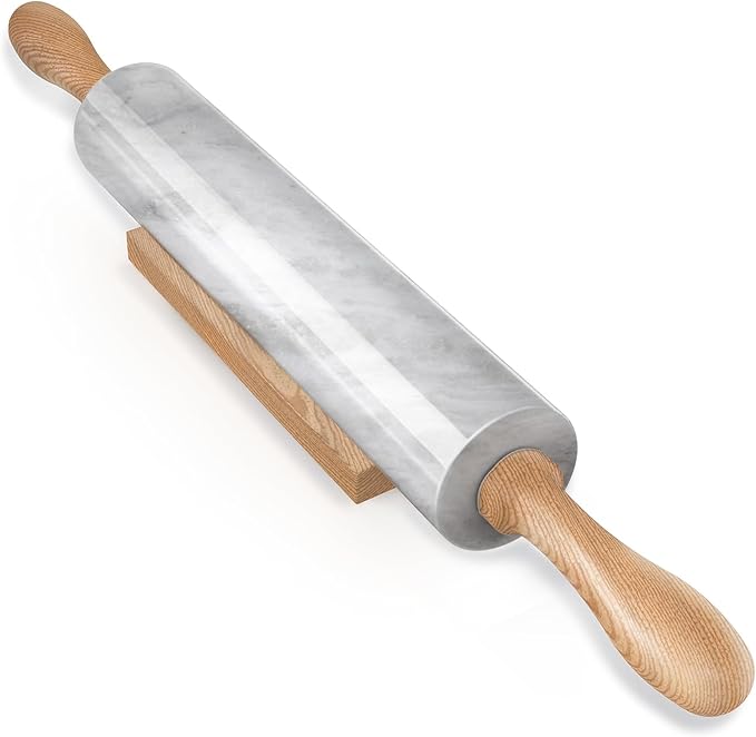Koville Marble Rolling Pin, Non-Stick African Stone Polished Dough Roller by Koville