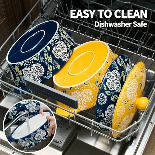 Ceramic Casserole Dish With Lid, Casserole Dishes for Oven, Baking