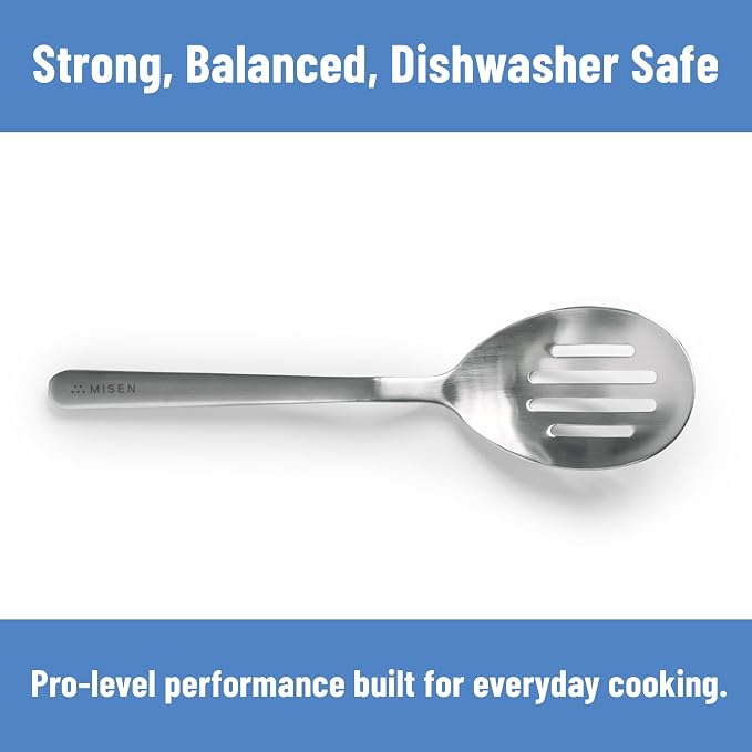 Misen Slotted Chef Spoon – Stainless Steel Draining and Serving Spoon - Image 4