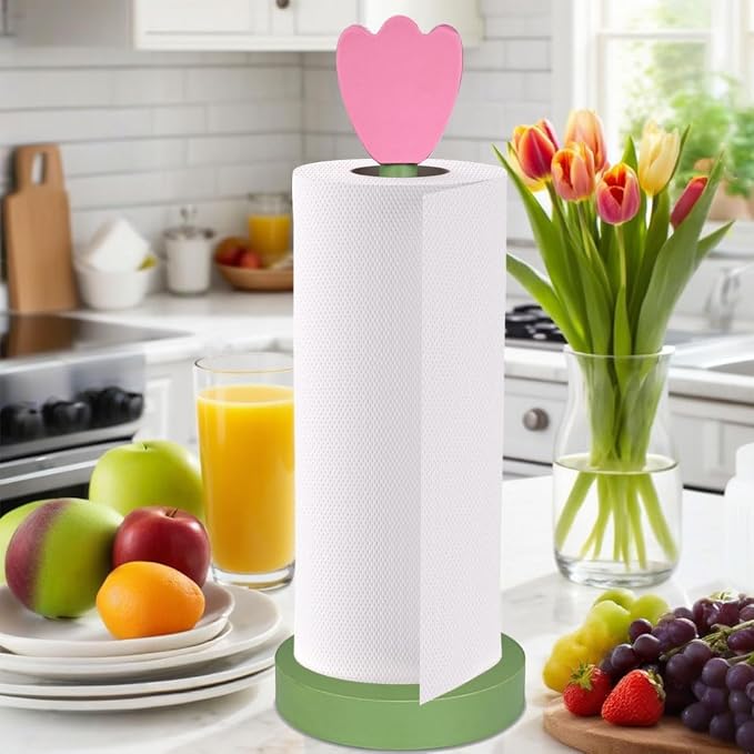 Modern Wooden Paper Towel Holder Stand - Image 6