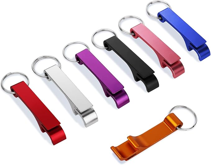 KTOJOY 7 Pack Colorful Beer Bottle Openers, Premium Metal Keychain Bottle Opener by KTOJOY