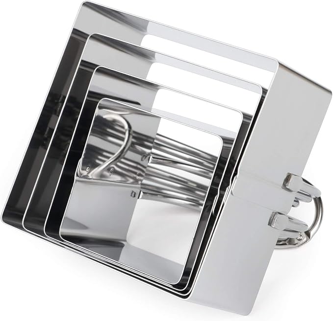 HULISEN Square Biscuit Cutter Set, Stainless Steel Cookies Cutter - Image 5