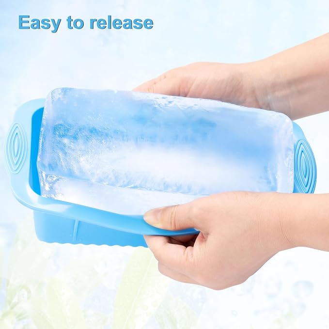 Extra Large Ice Block Mold for Ice Bath, 4 Pack 9.4lb Big Ice Cube Molds - Image 3
