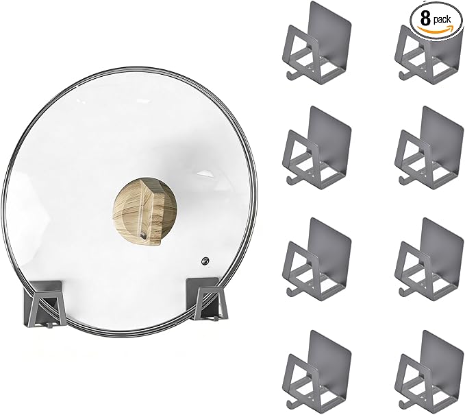 Pot Lid Holders Organizer Wall-Mounted Hook Rack Holder Organizers Inside by Unknown