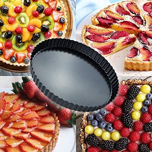 Webake 9 Inch Round Tart Pan with Removable Loose Bottom, Non-stick