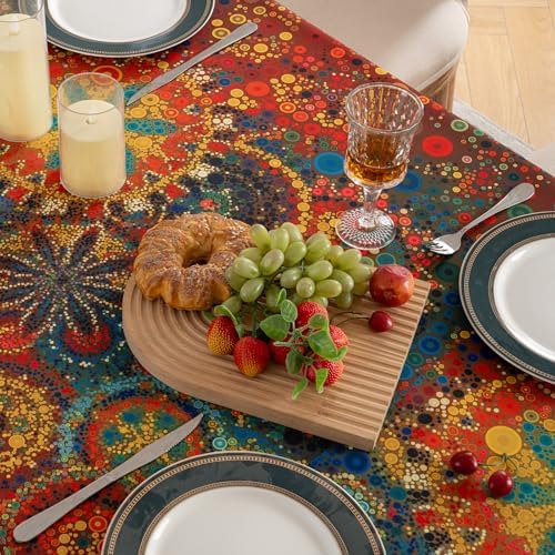 Bohemian Geometric Waterproof Rectangle Table Cloth 60x70inch