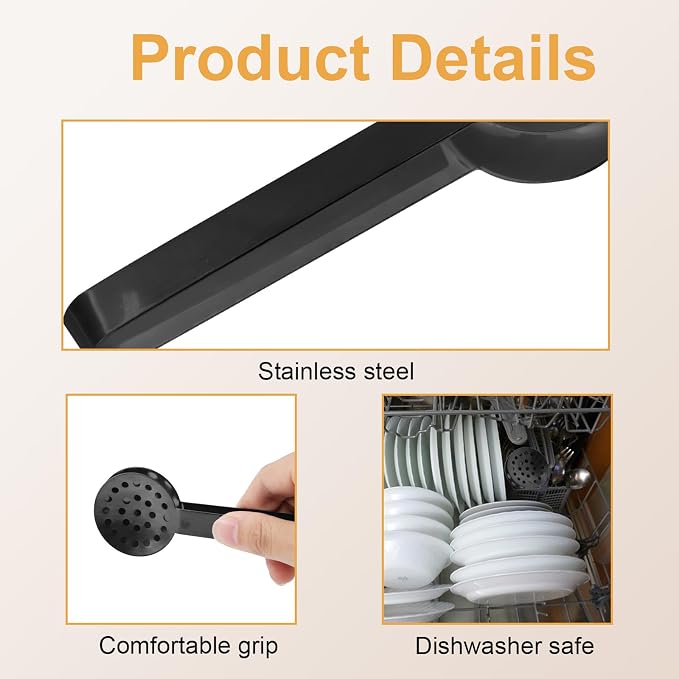 Tea Bag Squeezer Tongs, Stainless Steel Teabag Strainer Dispenser Gripper - Image 3