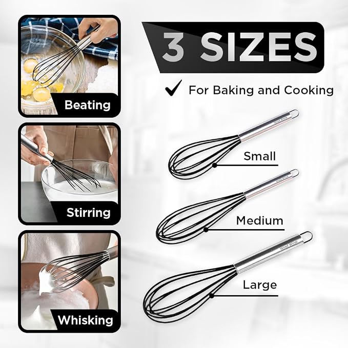 Silicone Whisk Set of 3 - Image 2